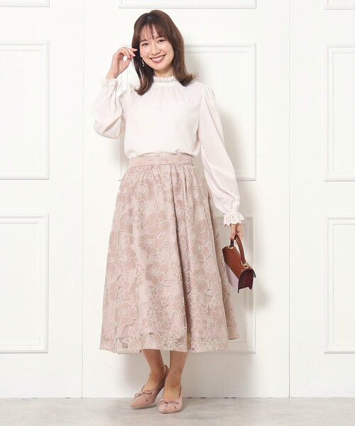 couture brooch（クチュールブローチ）の「◆【2024春新作】オパールフラワースカート（スカート・レディース・ベージュ系その他6/ライトグレー系3/ピンク系その他・40/38/42/36）」の20枚目の写真