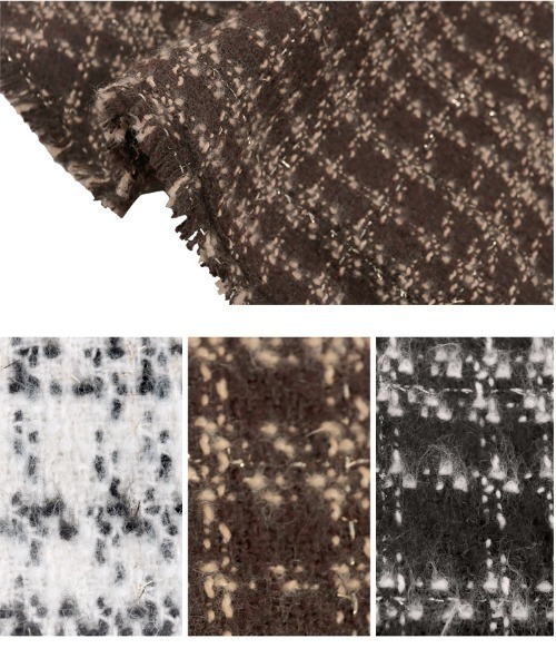 KOBE LETTUCE（コウベレタス）の「ツイードジャンスカ（ジャンパースカート・レディース・ブラック/ブラウン/オフホワイト・M）」の14枚目の写真