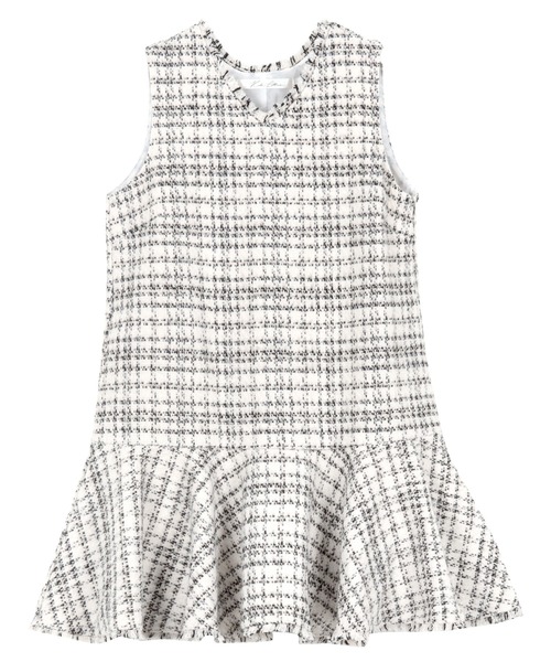 KOBE LETTUCE（コウベレタス）の「ツイードジャンスカ（ジャンパースカート・レディース・ブラック/ブラウン/オフホワイト・M）」の5枚目の写真