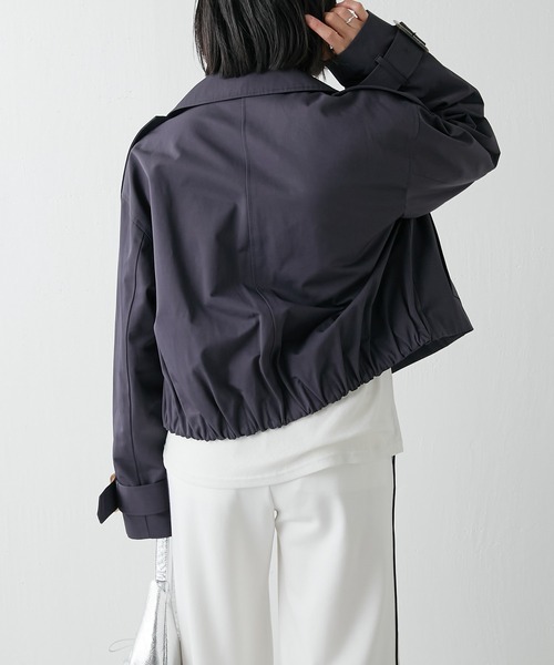 COLLAGE GALLARDAGALANTE(コラージュガリャルダガランテ)の「【OT】ショートトレンチ(トレンチコート・レディース・ネイビー/アイボリー・FREE)」の16枚目の写真