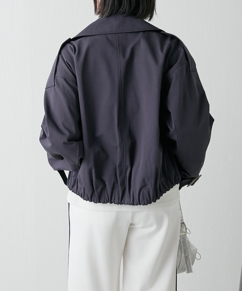 COLLAGE GALLARDAGALANTE(コラージュガリャルダガランテ)の「【OT】ショートトレンチ(トレンチコート・レディース・ネイビー/アイボリー・FREE)」の17枚目の写真