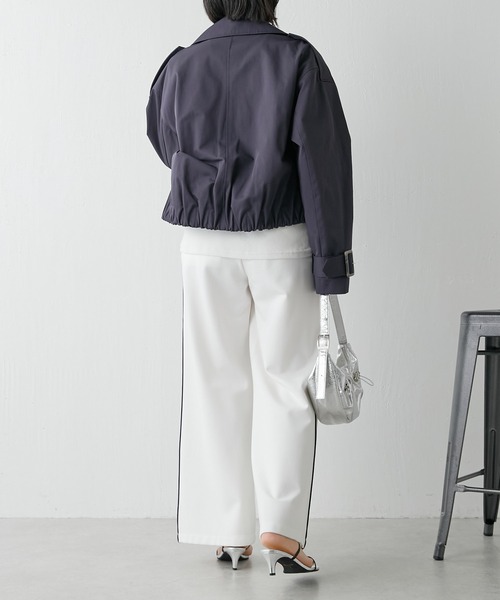 COLLAGE GALLARDAGALANTE(コラージュガリャルダガランテ)の「【OT】ショートトレンチ(トレンチコート・レディース・ネイビー/アイボリー・FREE)」の20枚目の写真