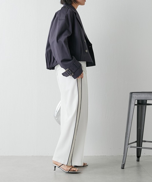 COLLAGE GALLARDAGALANTE(コラージュガリャルダガランテ)の「【OT】ショートトレンチ(トレンチコート・レディース・ネイビー/アイボリー・FREE)」の21枚目の写真