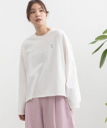 POU DOU DOU | ワンポイント刺繍USAコットンロンTee(Tシャツ/カットソー)