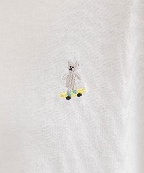 45r ポイント刺繍　サイズ3 ゆったり☆コットン　ロンT シンプル セール】ワンポイント刺繍USAコットンロンTee（Tシャツ