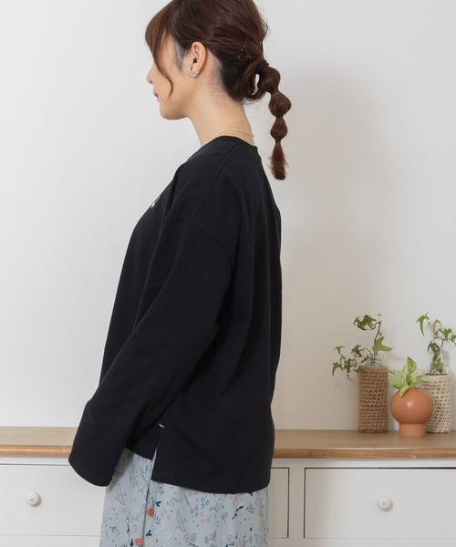 プードゥドゥ POU DOU DOU USAコットンワンポイント刺繍ボックスTee （ダークグレー） USAコットンワンポイント刺繍ボックスTシャツ(A・オフホワイト