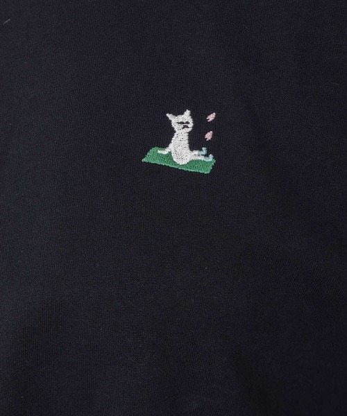 プードゥドゥ POU DOU DOU USAコットンワンポイント刺繍ボックスTee （ダークグレー） PO1317EW004138_8_l.jpg