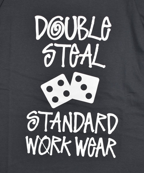 DOUBLE STEAL(ダブルスティール)の「タギング&ダイス Tシャツ(Tシャツ/カットソー・メンズ・ホワイト/セージグリーン/ブルーグレー/ブラック・LARGE/X-LARGE/MEDIUM/XX-LARGE)」の7枚目の写真