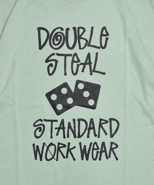 DOUBLE STEAL(ダブルスティール)の「タギング&ダイス Tシャツ(Tシャツ/カットソー・メンズ・ホワイト/セージグリーン/ブルーグレー/ブラック・LARGE/X-LARGE/MEDIUM/XX-LARGE)」の8枚目の写真