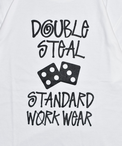 DOUBLE STEAL(ダブルスティール)の「タギング&ダイス Tシャツ(Tシャツ/カットソー・メンズ・ホワイト/セージグリーン/ブルーグレー/ブラック・LARGE/X-LARGE/MEDIUM/XX-LARGE)」の9枚目の写真