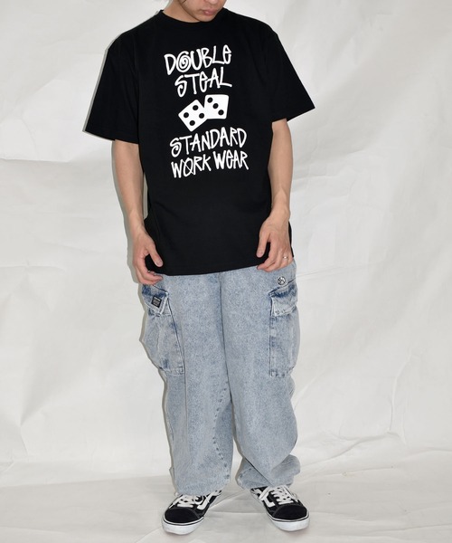 DOUBLE STEAL(ダブルスティール)の「タギング&ダイス Tシャツ(Tシャツ/カットソー・メンズ・ホワイト/セージグリーン/ブルーグレー/ブラック・LARGE/X-LARGE/MEDIUM/XX-LARGE)」の18枚目の写真