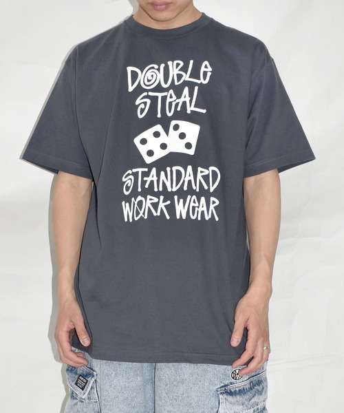 DOUBLE STEAL(ダブルスティール)の「タギング&ダイス Tシャツ(Tシャツ/カットソー・メンズ・ホワイト/セージグリーン/ブルーグレー/ブラック・LARGE/X-LARGE/MEDIUM/XX-LARGE)」の13枚目の写真