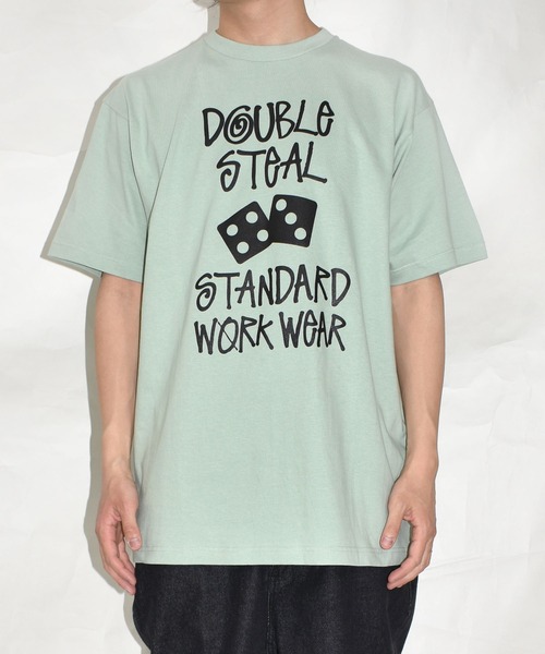 DOUBLE STEAL(ダブルスティール)の「タギング&ダイス Tシャツ(Tシャツ/カットソー・メンズ・ホワイト/セージグリーン/ブルーグレー/ブラック・LARGE/X-LARGE/MEDIUM/XX-LARGE)」の11枚目の写真