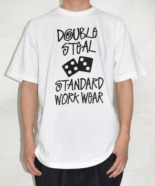 DOUBLE STEAL(ダブルスティール)の「タギング&ダイス Tシャツ(Tシャツ/カットソー・メンズ・ホワイト/セージグリーン/ブルーグレー/ブラック・LARGE/X-LARGE/MEDIUM/XX-LARGE)」の15枚目の写真