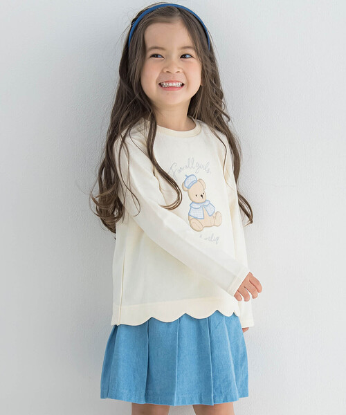 SLAP SLIP（スラップスリップ）の「デニムツイルラメツイードスカパン(90~140cm)（スカート・キッズ・ブラック系その他/ブルー/ベージュ・120cm/140cm/110cm/100cm/90cm/130cm）」の21枚目の写真