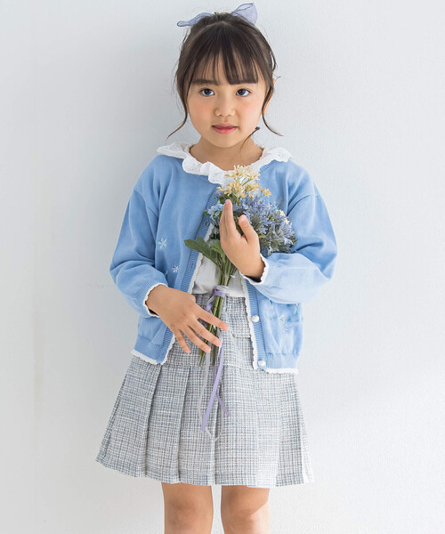 SLAP SLIP（スラップスリップ）の「デニムツイルラメツイードスカパン(90~140cm)（スカート・キッズ・ブラック系その他/ブルー/ベージュ・120cm/140cm/110cm/100cm/90cm/130cm）」の8枚目の写真