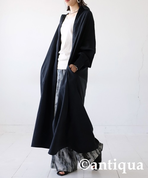 antiqua(アンティカ)の「シャツワンピース(シャツワンピース・レディース・ナチュラル/グレー/ブラック・P/R)」の19枚目の写真