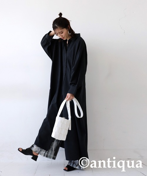 antiqua(アンティカ)の「シャツワンピース(シャツワンピース・レディース・ナチュラル/グレー/ブラック・P/R)」の20枚目の写真