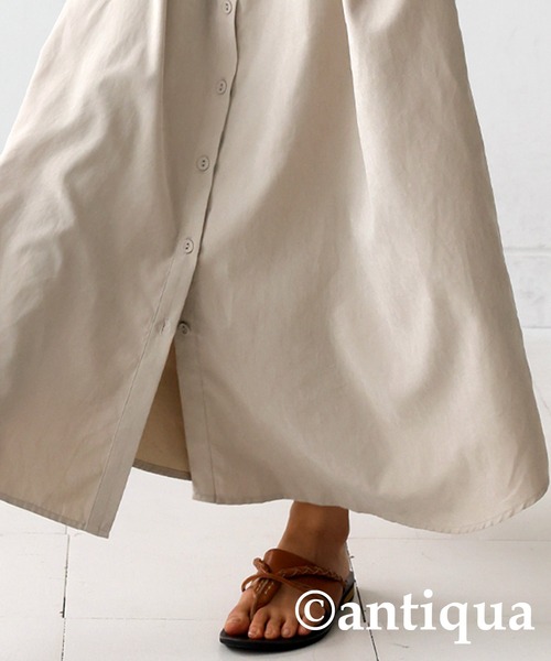 antiqua(アンティカ)の「シャツワンピース(シャツワンピース・レディース・ナチュラル/グレー/ブラック・P/R)」の9枚目の写真