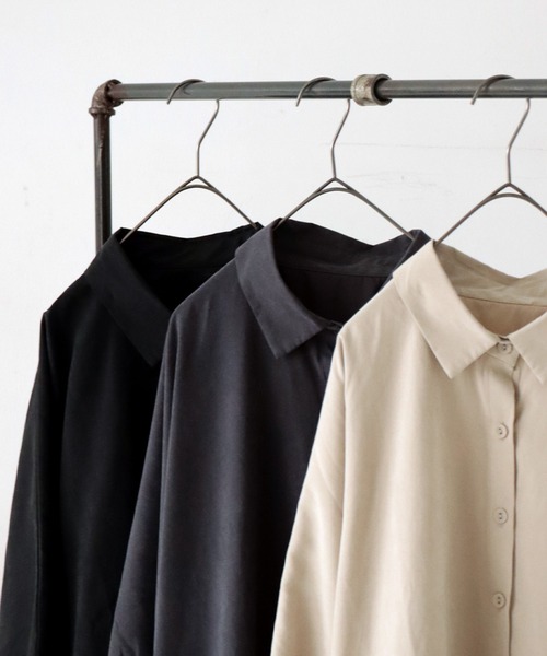 antiqua(アンティカ)の「シャツワンピース(シャツワンピース・レディース・ナチュラル/グレー/ブラック・P/R)」の11枚目の写真