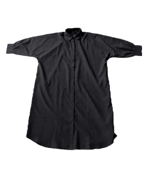 antiqua(アンティカ)の「シャツワンピース(シャツワンピース・レディース・ナチュラル/グレー/ブラック・P/R)」の5枚目の写真