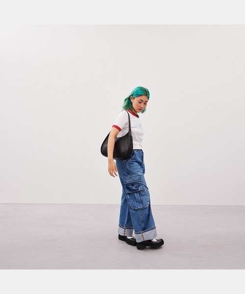 タグ付き コーチトピア ラージ エルゴ ワンショルダー 肩掛け ブラック レザー Coachtopia（コーチトピア）の「ラージ エルゴ バッグ