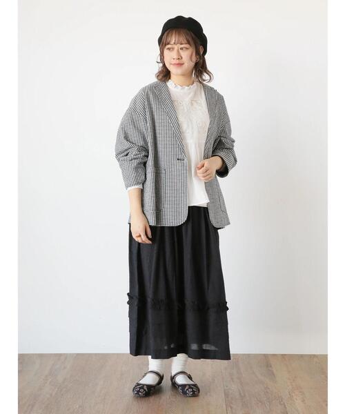 Samansa Mos2（サマンサ モスモス）の「ボイル鳥刺繍ブラウス（シャツ/ブラウス・レディース・オフホワイト/ブラック/キナリ・F）」の12枚目の写真