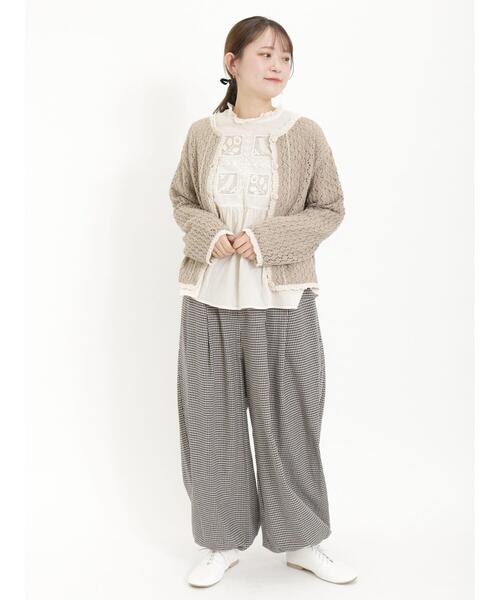 Samansa Mos2（サマンサ モスモス）の「ボイル鳥刺繍ブラウス（シャツ/ブラウス・レディース・オフホワイト/ブラック/キナリ・F）」の17枚目の写真