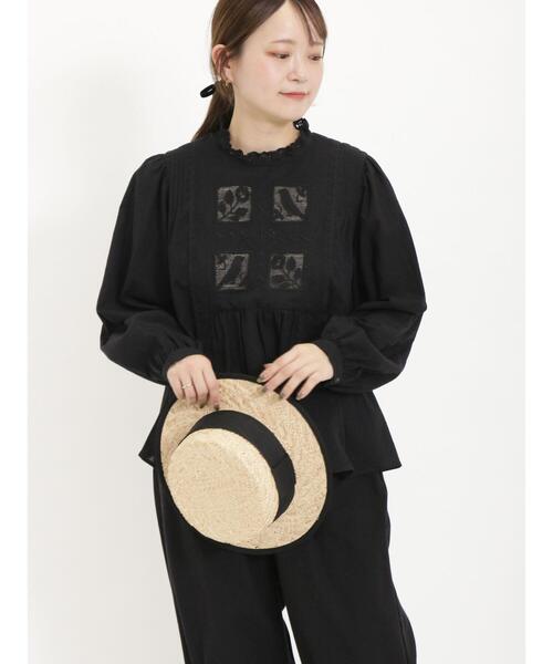 Samansa Mos2（サマンサ モスモス）の「ボイル鳥刺繍ブラウス（シャツ/ブラウス・レディース・オフホワイト/ブラック/キナリ・F）」の19枚目の写真