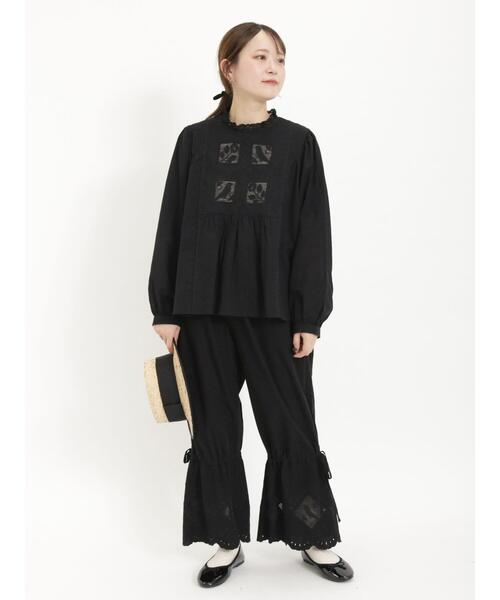 Samansa Mos2（サマンサ モスモス）の「ボイル鳥刺繍ブラウス（シャツ/ブラウス・レディース・オフホワイト/ブラック/キナリ・F）」の20枚目の写真