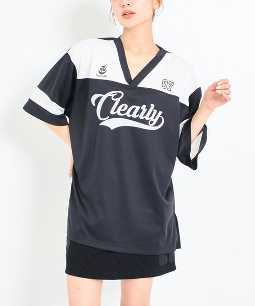 ANAP（アナップ）の「ユニフォームオーバーサイズTシャツ（Tシャツ/カットソー・レディース・ホワイト/ブラック×ホワイト/ブラック・FREE）」の3枚目の写真