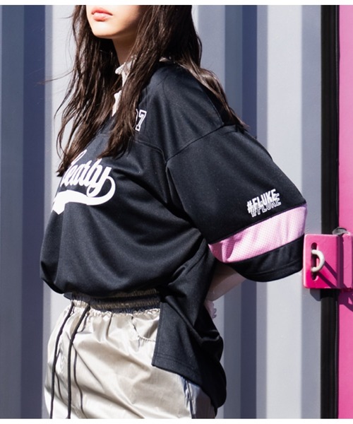 ANAP（アナップ）の「ユニフォームオーバーサイズTシャツ（Tシャツ/カットソー・レディース・ホワイト/ブラック×ホワイト/ブラック・FREE）」の21枚目の写真