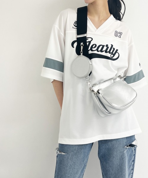 ANAP（アナップ）の「ユニフォームオーバーサイズTシャツ（Tシャツ/カットソー・レディース・ホワイト/ブラック×ホワイト/ブラック・FREE）」の8枚目の写真