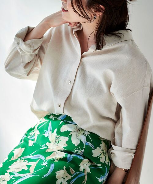 le.coeur blanc(ルクールブラン)の「コットン麻オーバーシャツ(シャツ/ブラウス・レディース・ブルー系その他3/モカ/ネイビー/ライトベージュ/ピンク系その他2・38)」の19枚目の写真