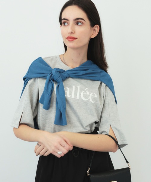 saloon(サルーン)の「SALOON(サルーン)/ 《再入荷・新色登場》ポンチハッポウプリントTシャツ(Tシャツ/カットソー・レディース・グレー/オフホワイト/ブラック/グリーン/イエロー・FREE)」の4枚目の写真