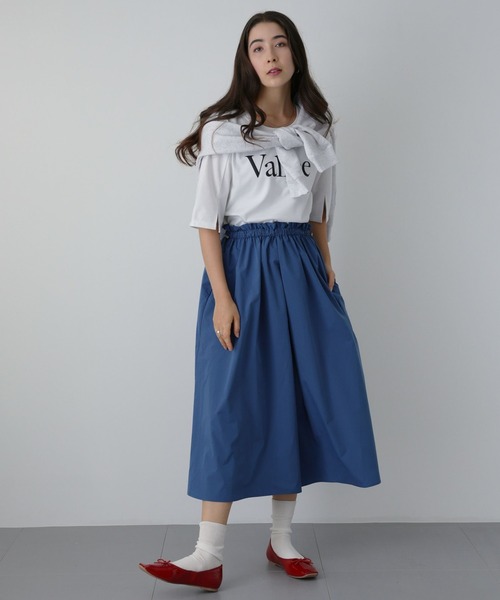 saloon(サルーン)の「SALOON(サルーン)/ 《再入荷・新色登場》ポンチハッポウプリントTシャツ(Tシャツ/カットソー・レディース・グレー/オフホワイト/ブラック/グリーン/イエロー・FREE)」の12枚目の写真