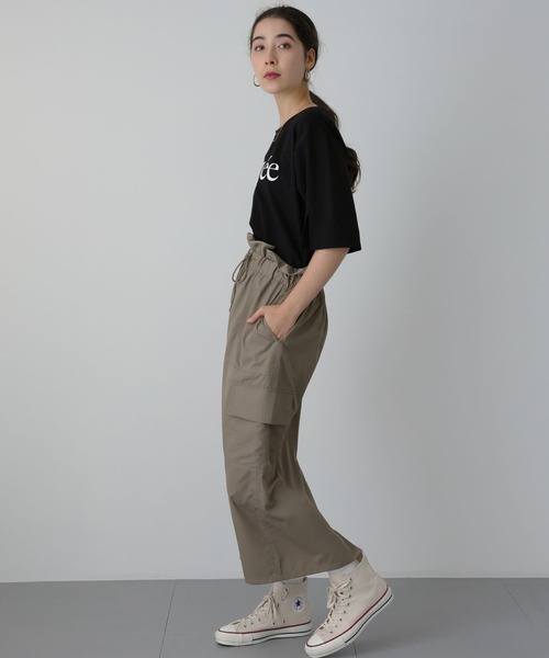 saloon(サルーン)の「SALOON(サルーン)/ 《再入荷・新色登場》ポンチハッポウプリントTシャツ(Tシャツ/カットソー・レディース・グレー/オフホワイト/ブラック/グリーン/イエロー・FREE)」の10枚目の写真