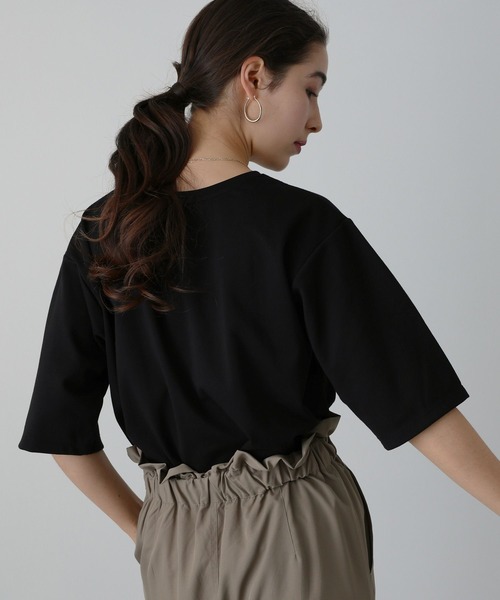 saloon(サルーン)の「SALOON(サルーン)/ 《再入荷・新色登場》ポンチハッポウプリントTシャツ(Tシャツ/カットソー・レディース・グレー/オフホワイト/ブラック/グリーン/イエロー・FREE)」の19枚目の写真