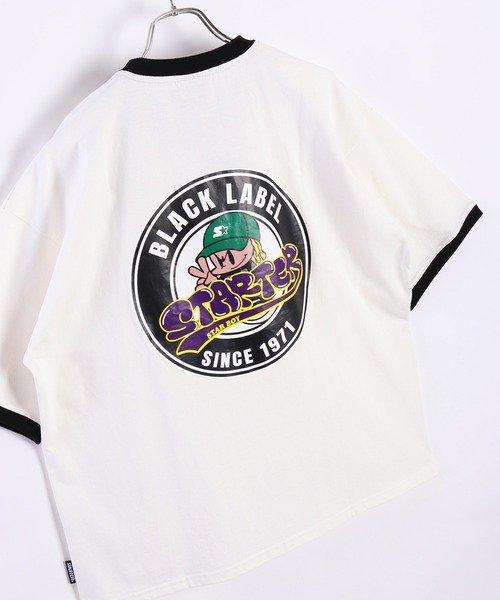 セール】STARTER BLACK LABEL プリント リンガーTシャツ（T