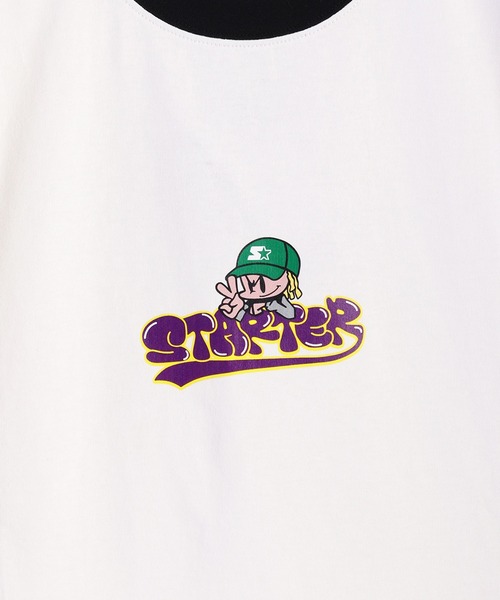 STARTER(スターター)の「STARTER BLACK LABEL プリント リンガーTシャツ(Tシャツ/カットソー・メンズ・ホワイト×ブラック/ブラック×ホワイト・M/L/XL)」の6枚目の写真