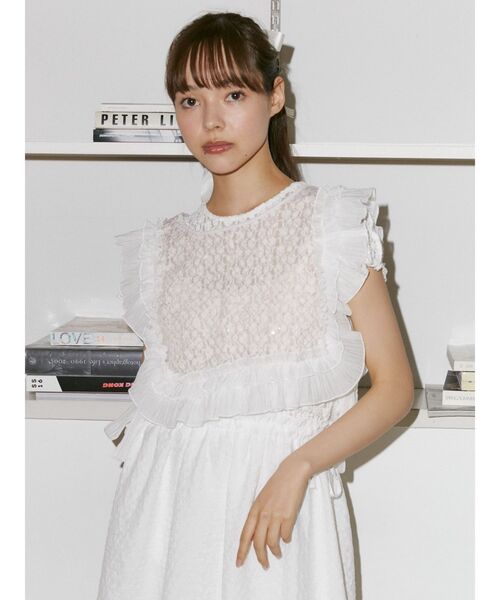 【タグ付き 】merry jenny アウター flower タグ付き 新品 merry jenny flowerパファーコート ブルー - メルカリ