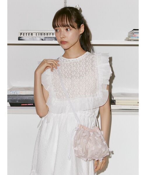 merry jenny（メリージェニー）の「flowerスパンコールカラー（付け襟・レディース・ブラック/オフホワイト/ピンク・FREE）」の16枚目の写真