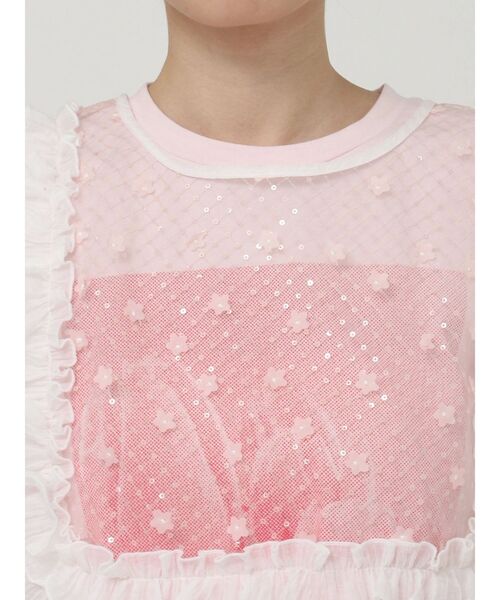 merry jenny（メリージェニー）の「flowerスパンコールカラー（付け襟・レディース・ブラック/オフホワイト/ピンク・FREE）」の9枚目の写真