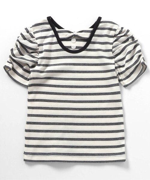 apres les cours(アプレレクール)の「バックリボン・クロスTシャツ(Tシャツ/カットソー・キッズ・ブラック/アイボリー/その他2/イエロー/ピンク/レッド・80/90/100/110/120/130/140)」の19枚目の写真