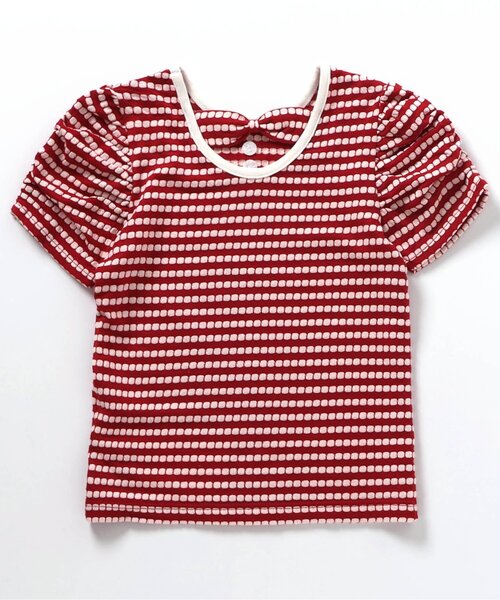 apres les cours(アプレレクール)の「バックリボン・クロスTシャツ(Tシャツ/カットソー・キッズ・ブラック/アイボリー/その他2/イエロー/ピンク/レッド・80/90/100/110/120/130/140)」の16枚目の写真