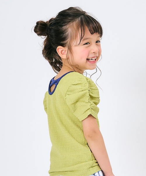 apres les cours(アプレレクール)の「バックリボン・クロスTシャツ(Tシャツ/カットソー・キッズ・ブラック/アイボリー/その他2/イエロー/ピンク/レッド・80/90/100/110/120/130/140)」の4枚目の写真