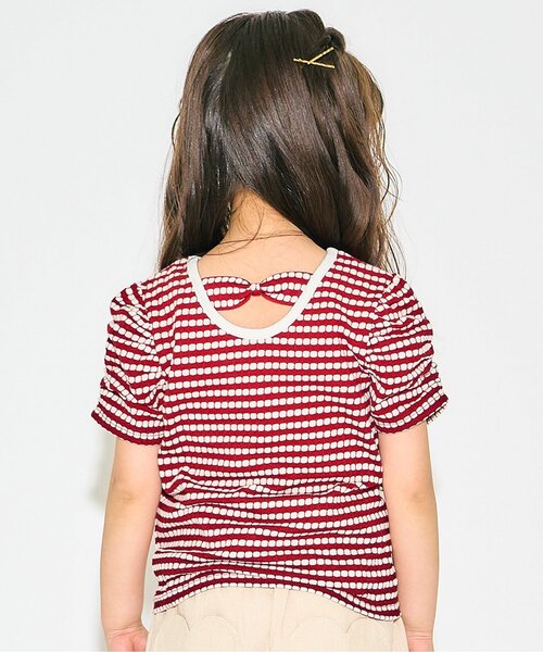 apres les cours(アプレレクール)の「バックリボン・クロスTシャツ(Tシャツ/カットソー・キッズ・ブラック/アイボリー/その他2/イエロー/ピンク/レッド・80/90/100/110/120/130/140)」の8枚目の写真