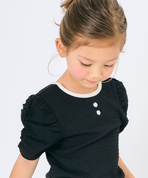 apres les cours(アプレレクール)の「バックリボン・クロスTシャツ(Tシャツ/カットソー・キッズ・ブラック/アイボリー/その他2/イエロー/ピンク/レッド・80/90/100/110/120/130/140)」の10枚目の写真