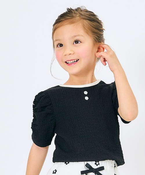 apres les cours(アプレレクール)の「バックリボン・クロスTシャツ(Tシャツ/カットソー・キッズ・ブラック/アイボリー/その他2/イエロー/ピンク/レッド・80/90/100/110/120/130/140)」の9枚目の写真