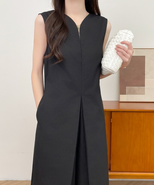 ABITOKYO（アビトーキョー）の「キーネックワイドパンツオールインワン（つなぎ/オールインワン・レディース・ブラック/ベージュ・L/M/S）」の8枚目の写真